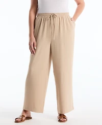 Rafaella Plus Drawstring Wide-Leg Pants