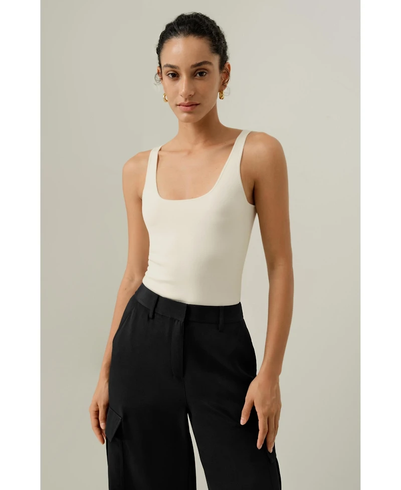 Lilysilk Women's Milano Knit Silk Viscose Tank Top