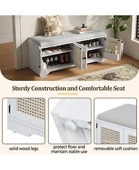 Rainsken Rustic Storage Bench