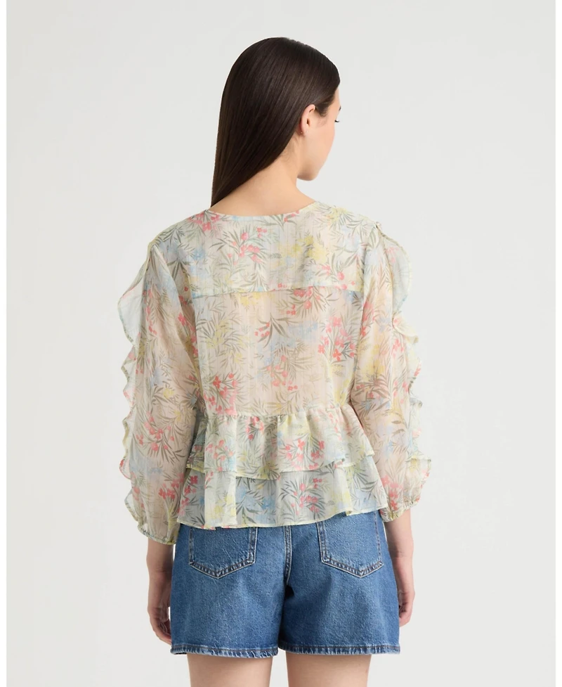 Nvlt Women's Top with Ruffle Detail