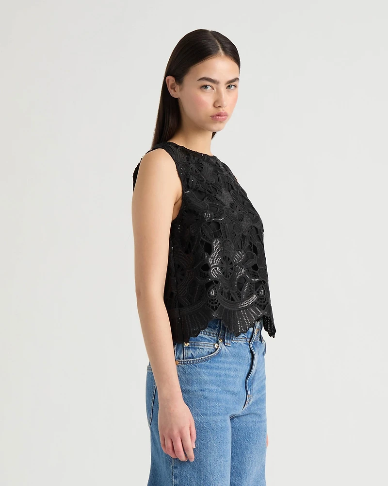 Nvlt Women's Sleeveless Lace Top