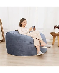 gaomon Bean Bag Chairs with Cover, 4FT Adult Bean Bag Sofa Giant Beanbag Chair with Filling