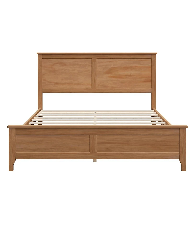 Streamdale Furniture Modern Solid Wood Queen Platform Bed with Slats Support, Seadrift