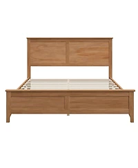 Streamdale Furniture Modern Solid Wood Queen Platform Bed with Slats Support, Seadrift
