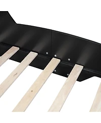 Streamdale Furniture Twin Size Race Car-Shaped Platform Bed with Wheels