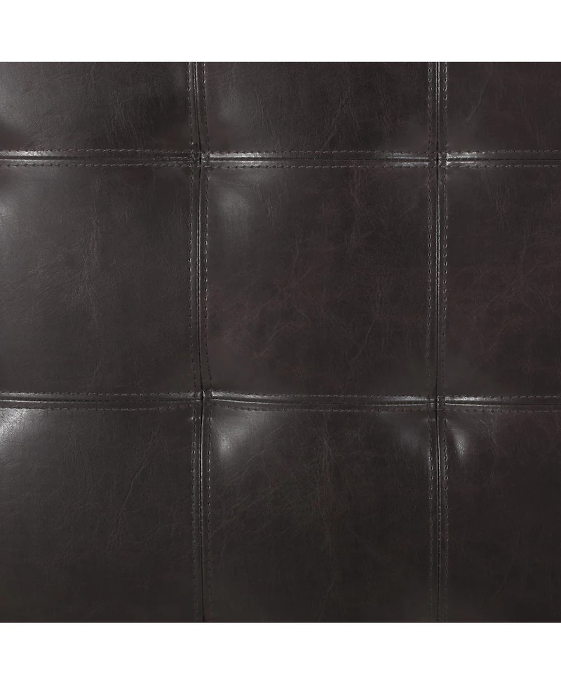 Streamdale Furniture Upholstered Tufted Pu Leather Storage Ottoman