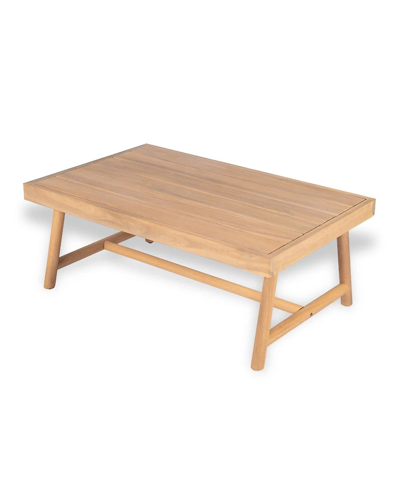 Streamdale Furniture Patio Acacia Wood Rectangle Coffee Table