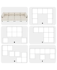 Streamdale Furniture Modular Sectional Sofa with Storage & Sleeper - Flexible Fabric Combinations