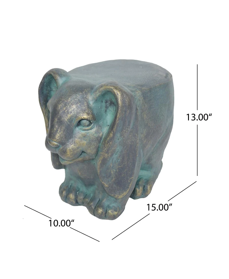 Streamdale Furniture 13" Rabbit Garden Stool, Lightweight Concrete,No Assembly