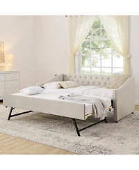 Streamdale Furniture Twin Daybed with Usb & Extendable Bed (81"x42"x30.75)