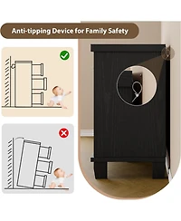 Gaomon 7-Drawer Wide Dresser, Wooden Storage Chest with Metal Handles for Bedroom, Living Room