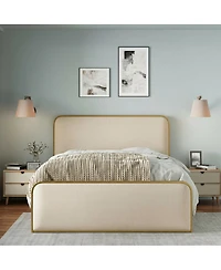 Streamdale Furniture Queen Upholstered Bed Frame with Storage Space