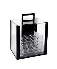 Gse Games & Sports Expert 1,000pcs Poker Chip Cases, Casino Grade Acrylic Poker Chips Carrier with 10 Poker Chip Trays