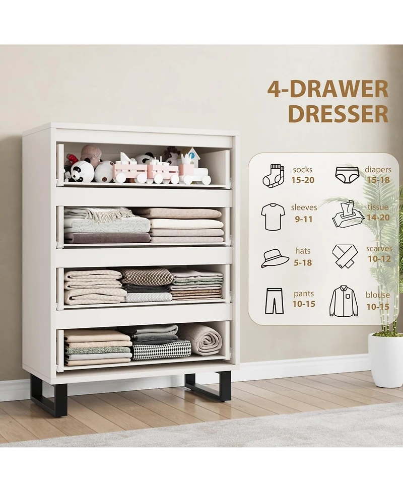 gaomon 4 Drawer Tall Dresser