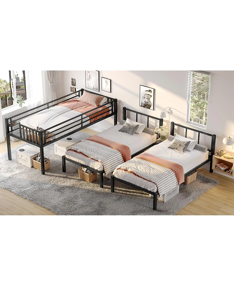 Streamdale Furniture over Metal Triple Bunk Bed
