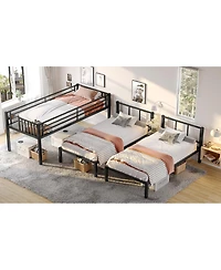 Streamdale Furniture over Metal Triple Bunk Bed