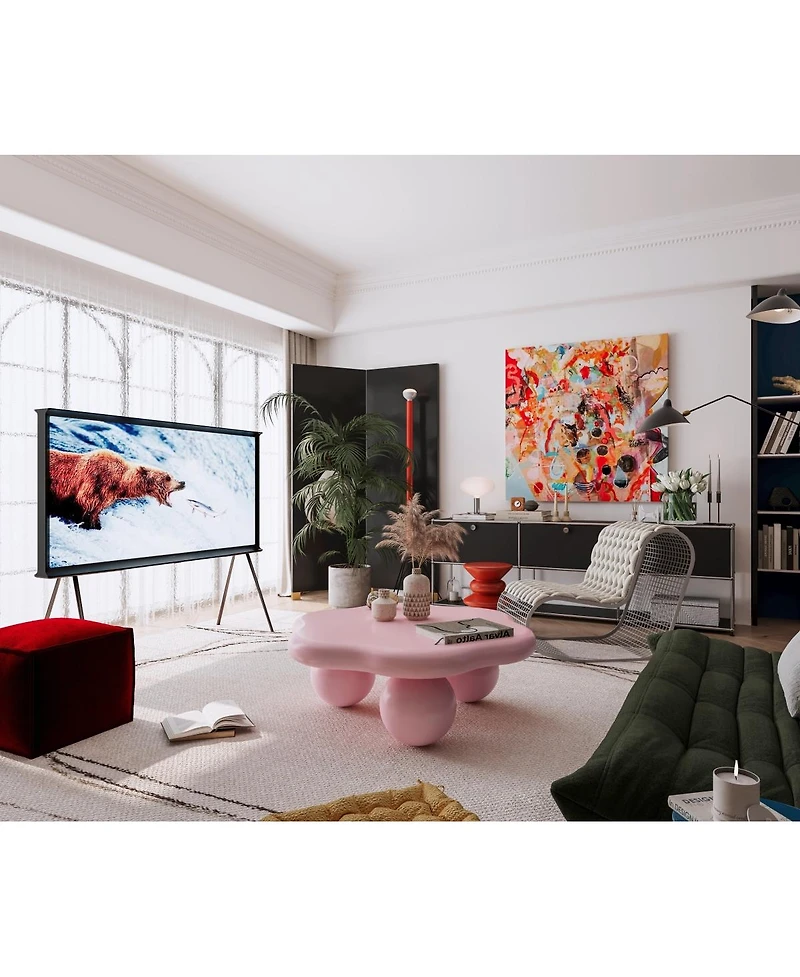 Streamdale Furniture Cloud Shaped Coffee Table, Petal-Shaped Modern Minimalist Table