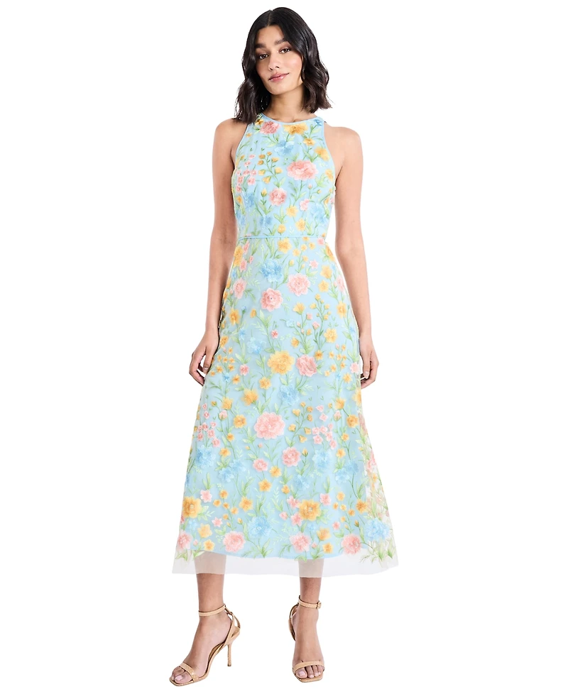 Maggy London Women's Halter Neck Midi Dress