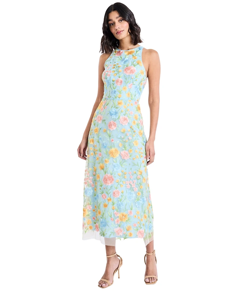 Maggy London Women's Halter Neck Midi Dress