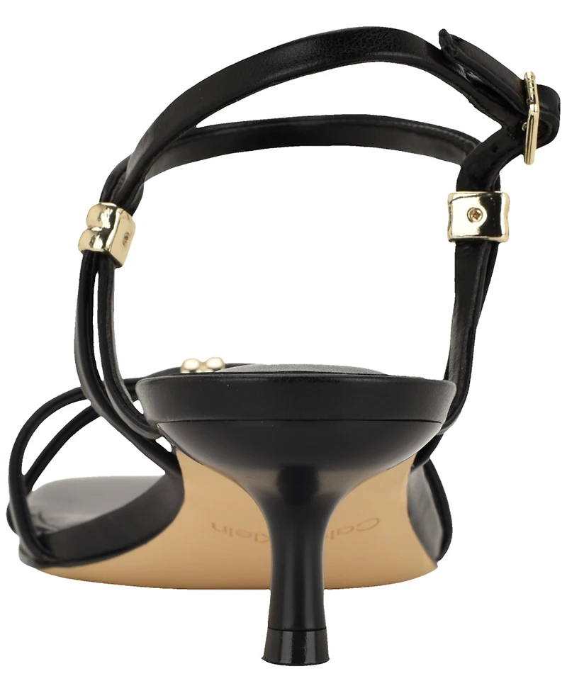 Calvin Klein Women's Rivine Kitten Heel Sandals