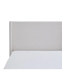 Streamdale Furniture Streamdale Boucle Wingback Platform Bed - No Box Spring Needed