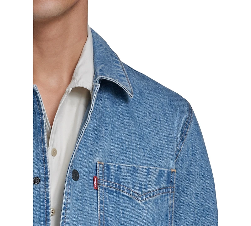 Levi's Men's Three-Pocket Zippered Chore Denim Jacket