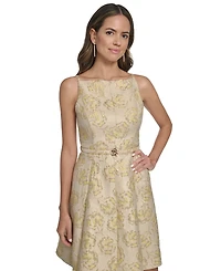 Vince Camuto Petite Square Neck Fit & Flare Dress