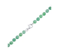Macy's Green Jade (6-10mm) Graduated Necklace in Sterling Silver