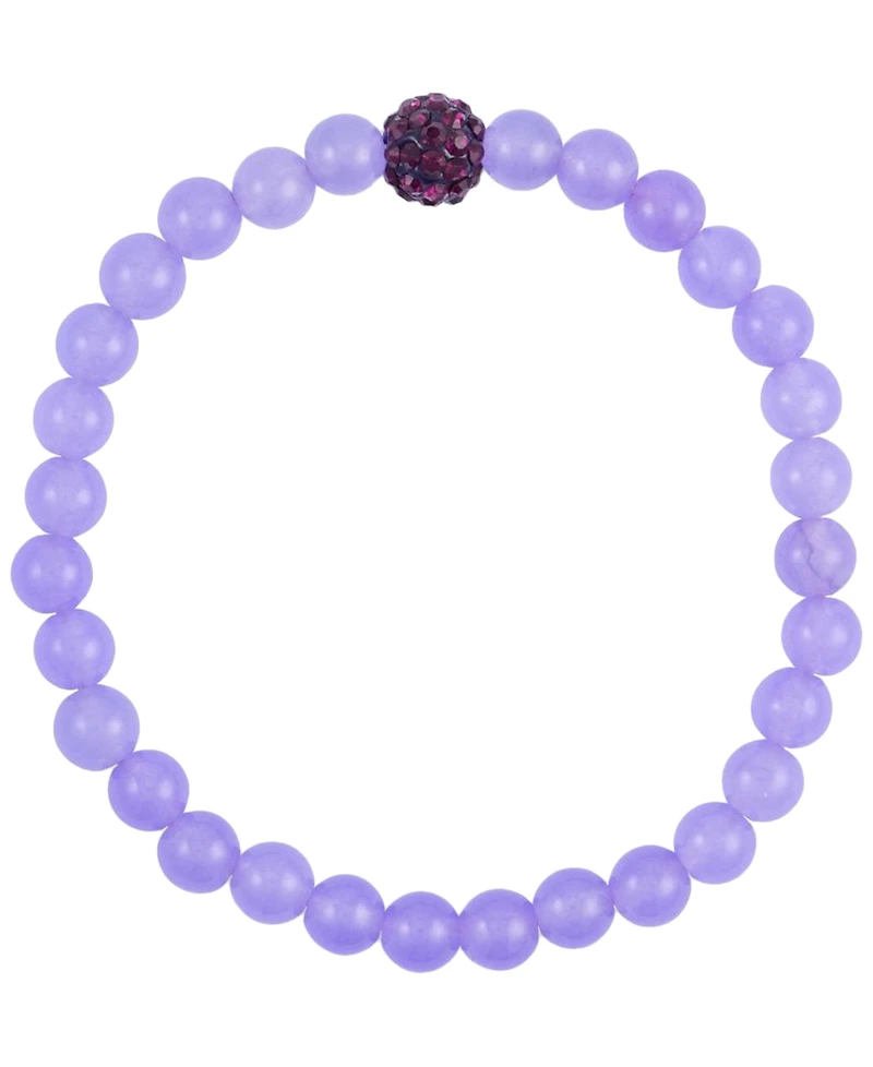 Macy's 3-Pc. Green Jade, Lavender Quartz and Rose Quartz (6mm) Stretch Bracelet Set