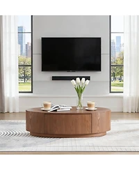 Streamdale Modern Luxury Oval Coffee Table, Elegant Living Room Accent Piece