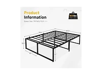 gaomon Bed Frame, Metal Bed Platform Frame 14 Inch with 3 in 1 Steel Support, No Box Spring Needed Easy to Assemble Sturdy Bedframe
