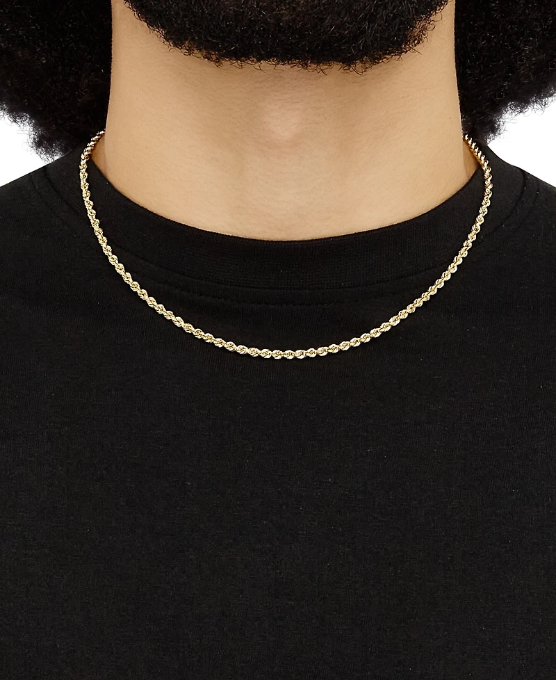 Macy's Hollow Rope Chain Necklace in 14k Yellow Gold