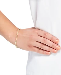 Macy's Hollow Rope Chain Bracelet in 14k Yellow Gold