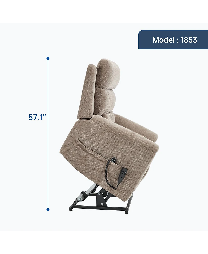 Streamdale Furniture Streamdale Dual Motor Infinite Position Power Lift Recliner Chair with Massage & Heat