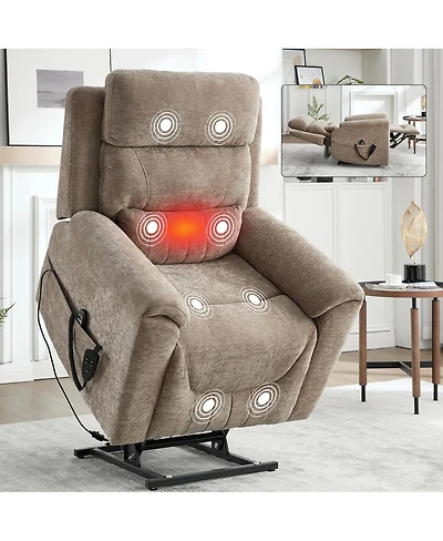 Streamdale Furniture Streamdale Dual Motor Infinite Position Power Lift Recliner Chair with Massage & Heat