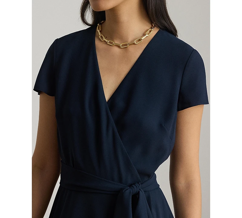 Lauren Ralph Women's V-Neck A-Line Dress