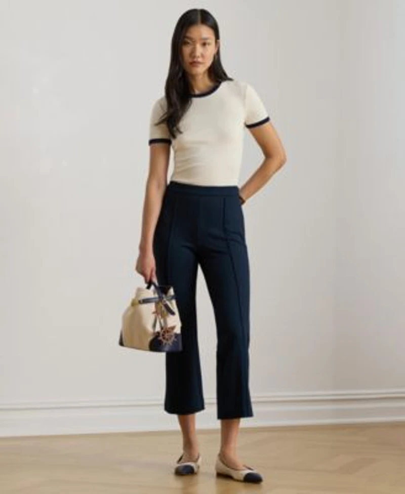 Lauren Ralph Lauren Womens Twill Flare Ankle Pants