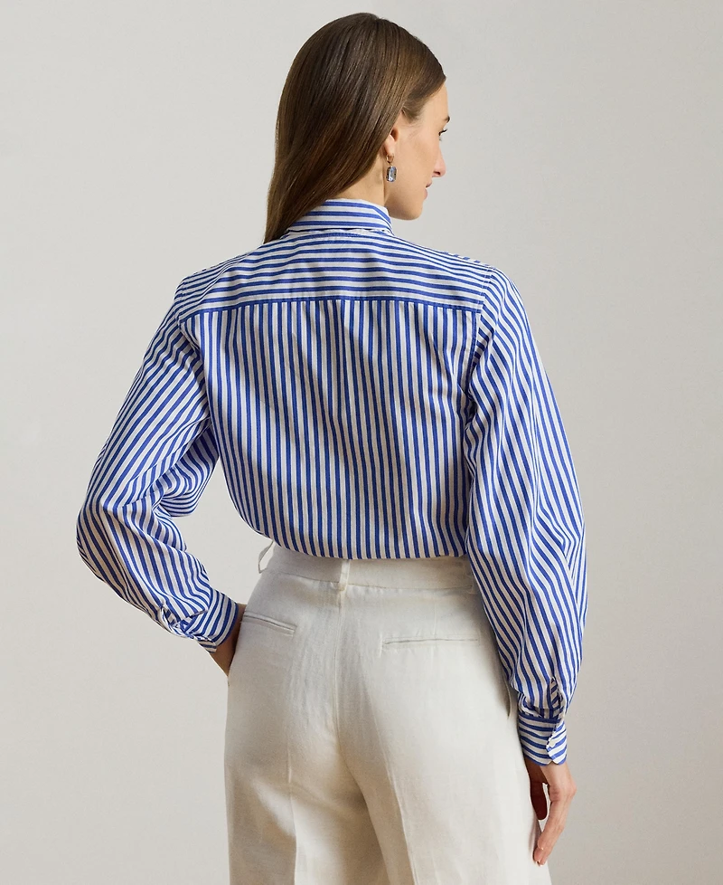 Lauren Ralph Women's Tie-Neck Balloon-Sleeve Shirt