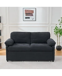 Streamdale Furniture Convertible Pull Out Sofa Bed Queen Size, 3-in-1 Sleeper Couch with Storage