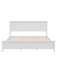 Streamdale Elegant Pine Wood and Mdf King Size Platform Bed