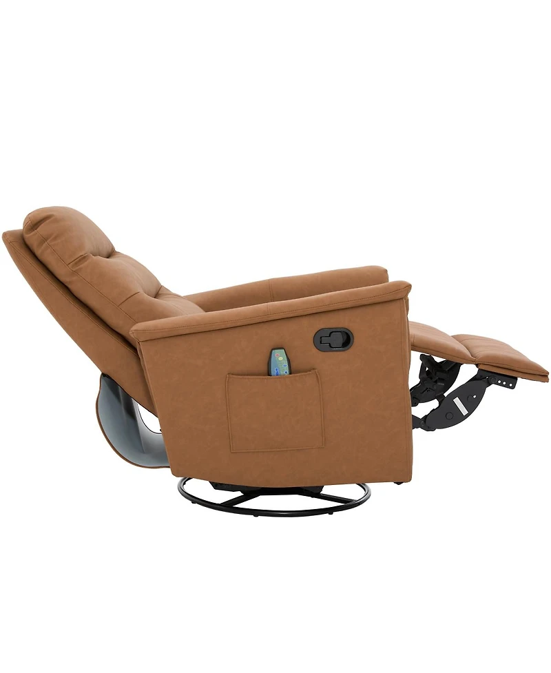 Streamdale Furniture Manual Recliner Chair with 8-Point Massage & Adjustable Backrest