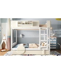 Streamdale Furniture Full Bunk Bed with Trundle and Storage