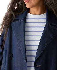 Eileen Fisher Women's Notch Collar Denim Coat, Regular & Plus
