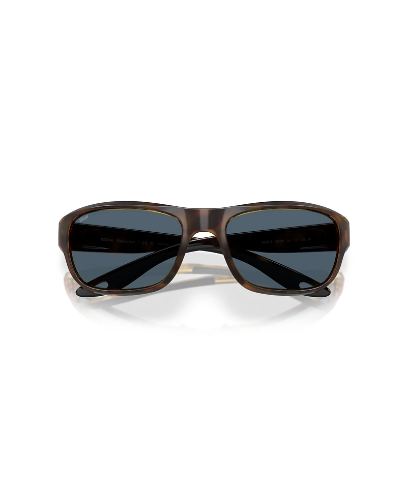 Costa Del Mar Unisex Rectangle Clipperton Polarized Sunglasses, 6S9119