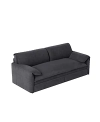 Streamdale Furniture 66" Queen Pull Out Sofa Bed with Storage, 3-in-1 Convertible Velvet Loveseat