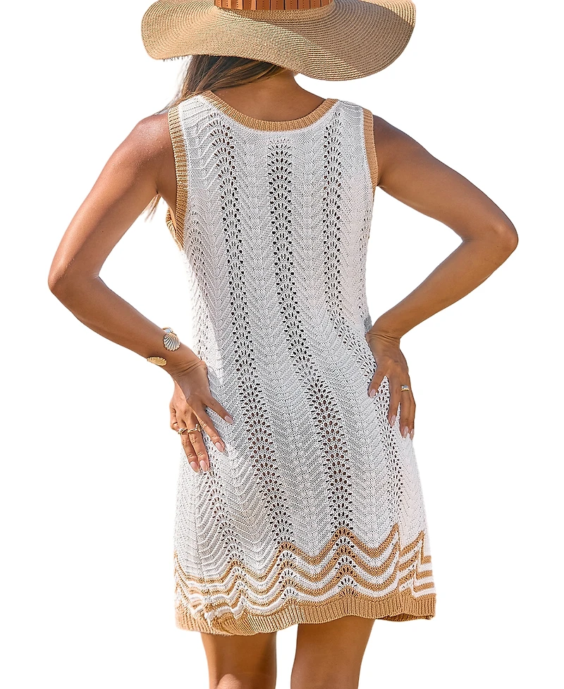 Cupshe Women's Metaphorically Cover-Up Mini Beach Dress