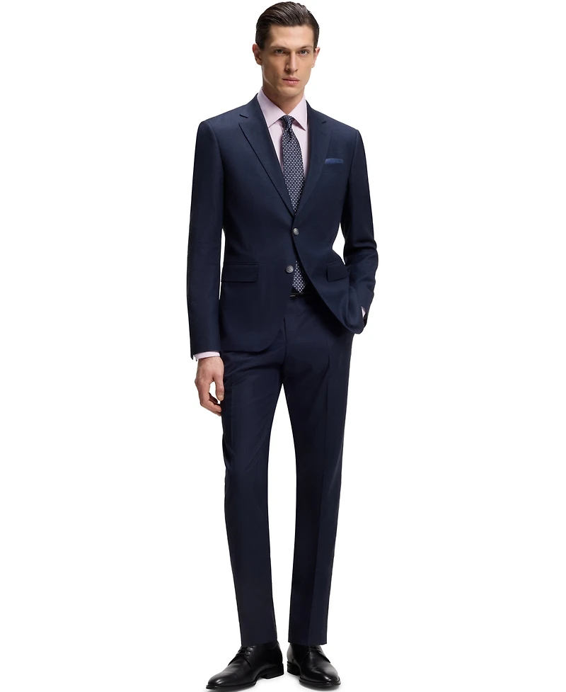 Boss by Hugo Men's Easy-Iron Stretch-Cotton Dobby Regular-Fit Dress Shirt