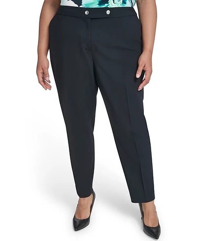 Calvin Klein Plus Mid Rise Slim Leg Pant