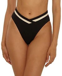 Becca Women's Color-Block High-Waist Swim Bottoms