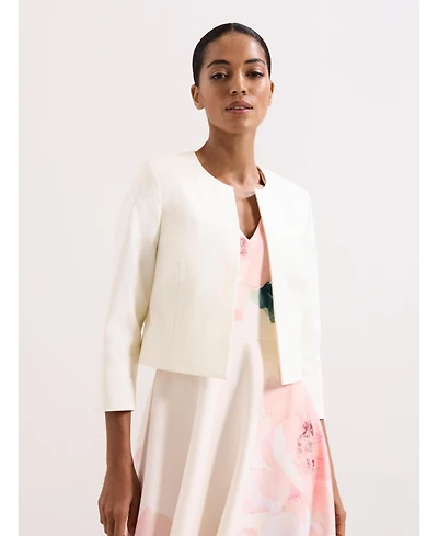 Phase Eight Women's Tailored Cropped Round Neck Jacket